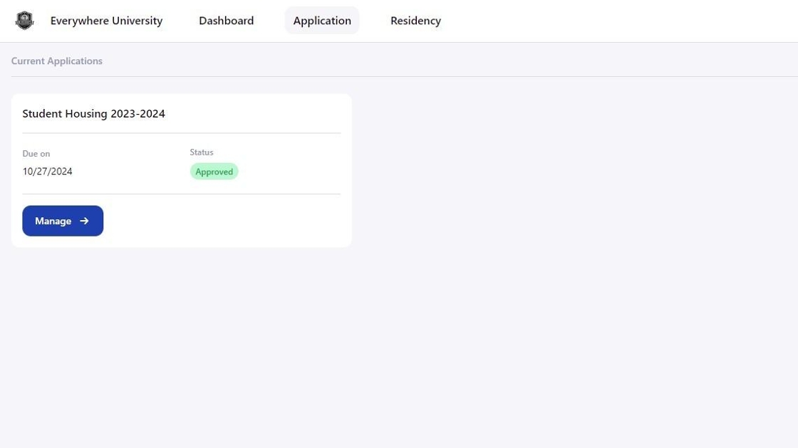 An image showing you how to manage your housing application on the housing portal. 